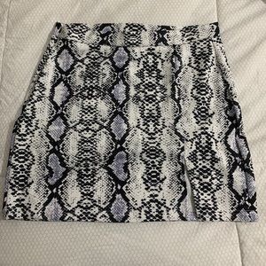 Snake print skirt